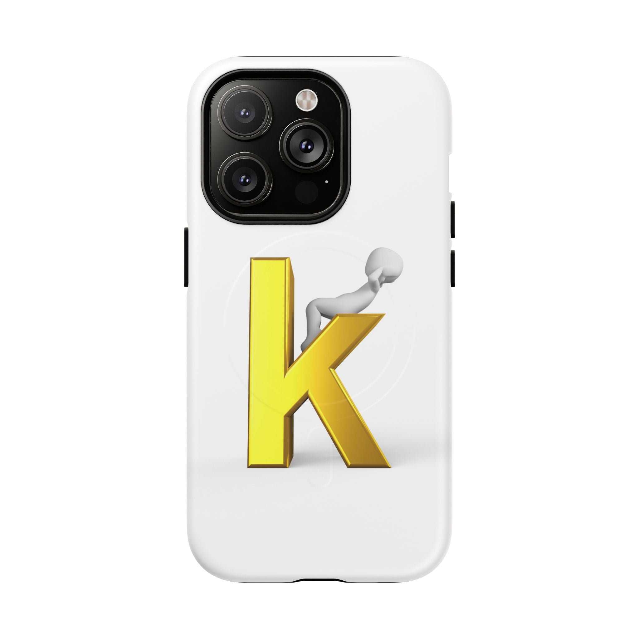 Coque de téléphone avec logo lettre K | Coque magnétique résistante, Monogramme initial