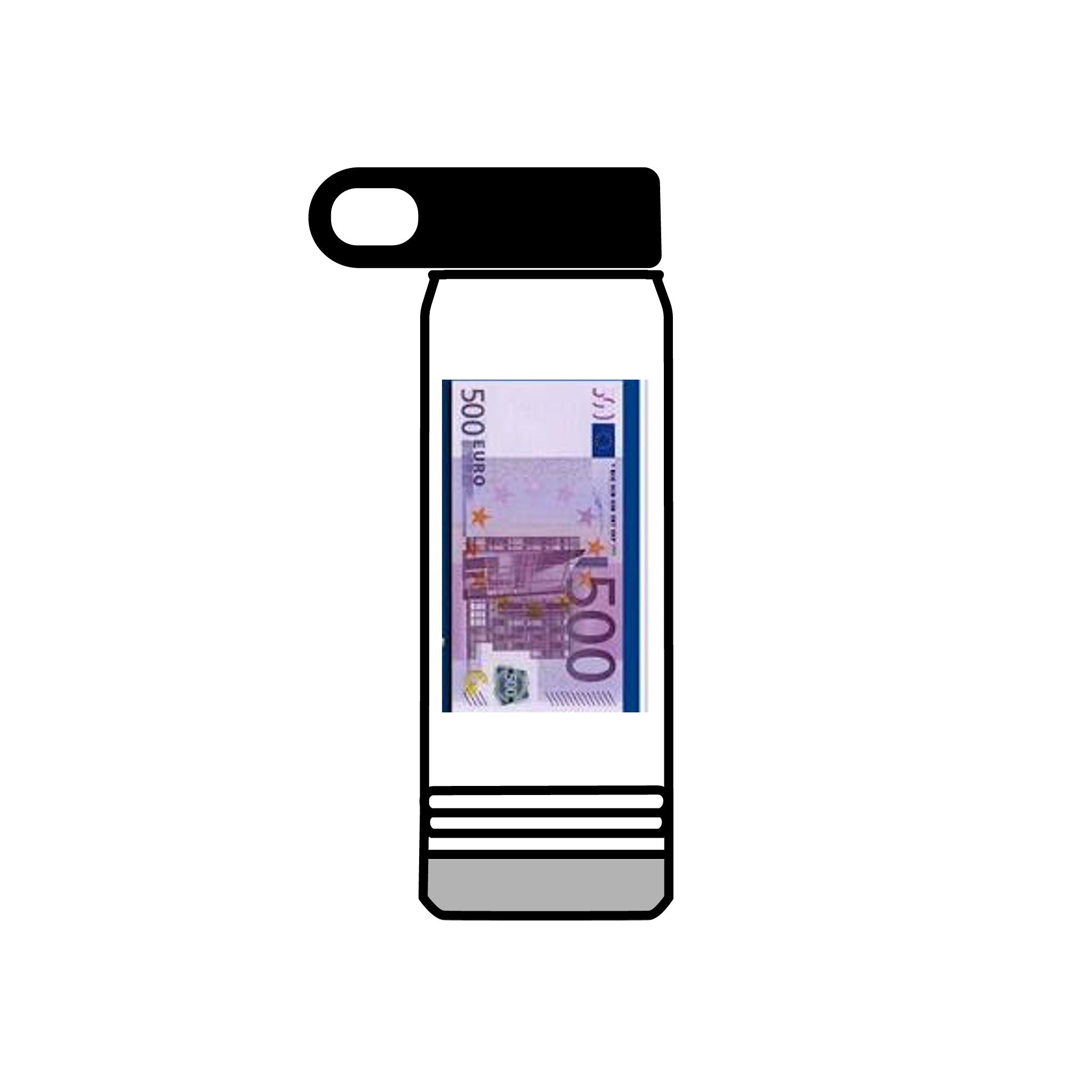 Bouteille d'eau Billet de 500 euros | Thermos fantaisie Billets, 590 ml