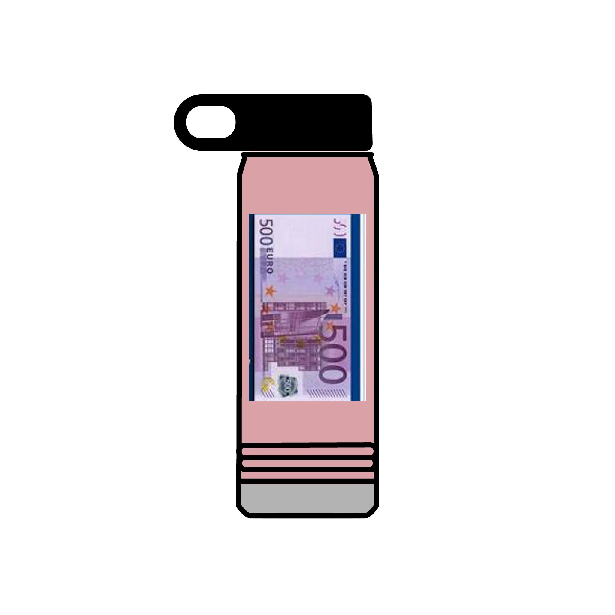 Bouteille d'eau Billet de 500 euros | Thermos fantaisie Billets, 590 ml