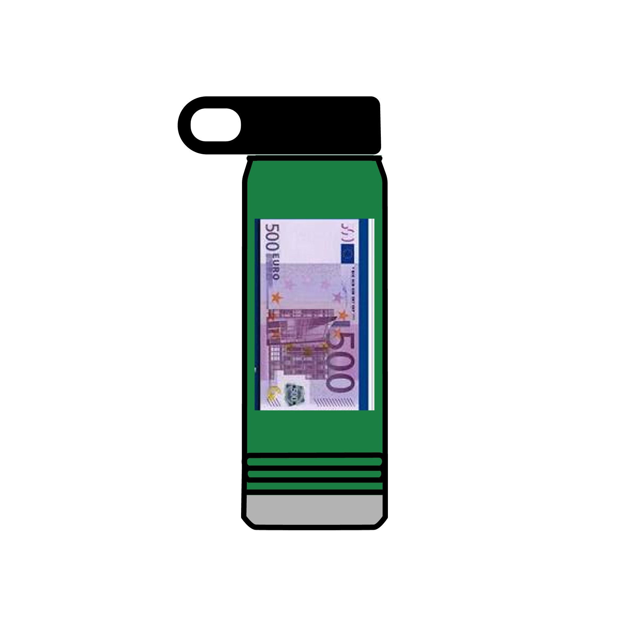 Bouteille d'eau Billet de 500 euros | Thermos fantaisie Billets, 590 ml