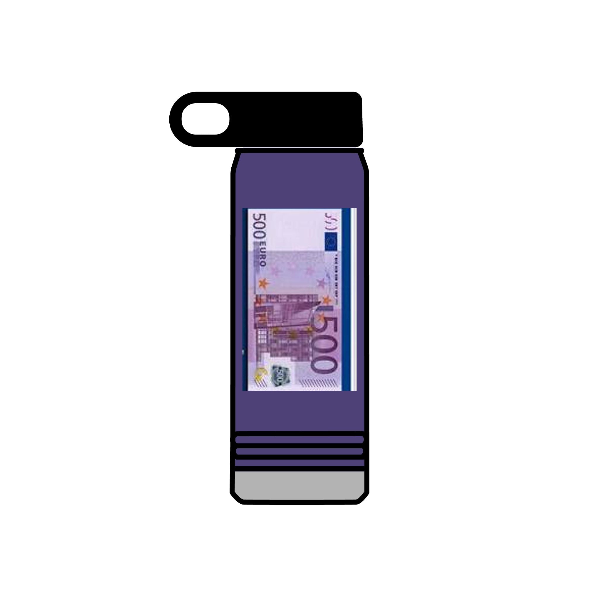 Bouteille d'eau Billet de 500 euros | Thermos fantaisie Billets, 590 ml