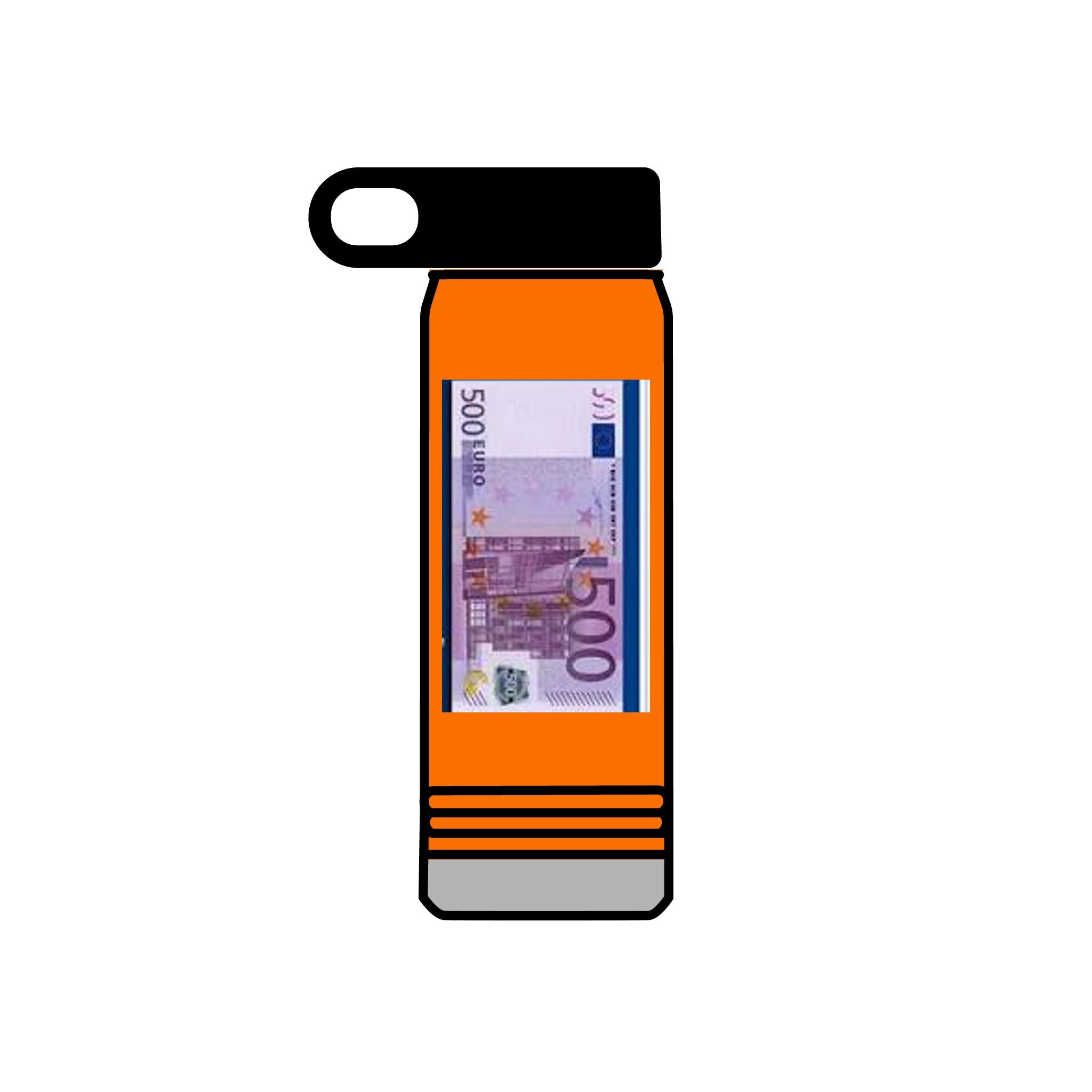 Bouteille d'eau Billet de 500 euros | Thermos fantaisie Billets, 590 ml