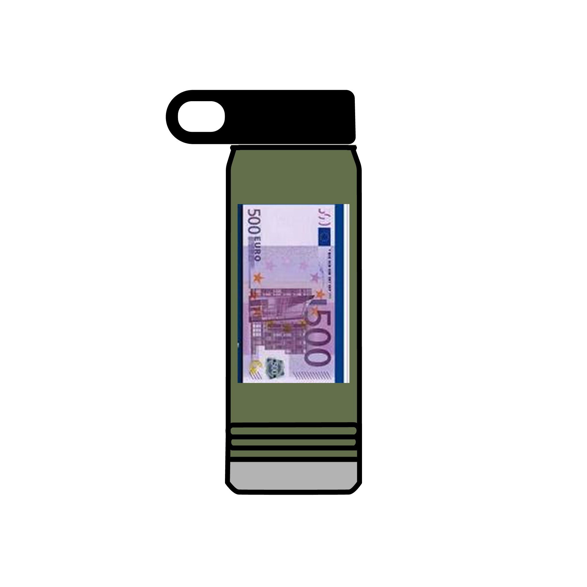 Bouteille d'eau Billet de 500 euros | Thermos fantaisie Billets, 590 ml