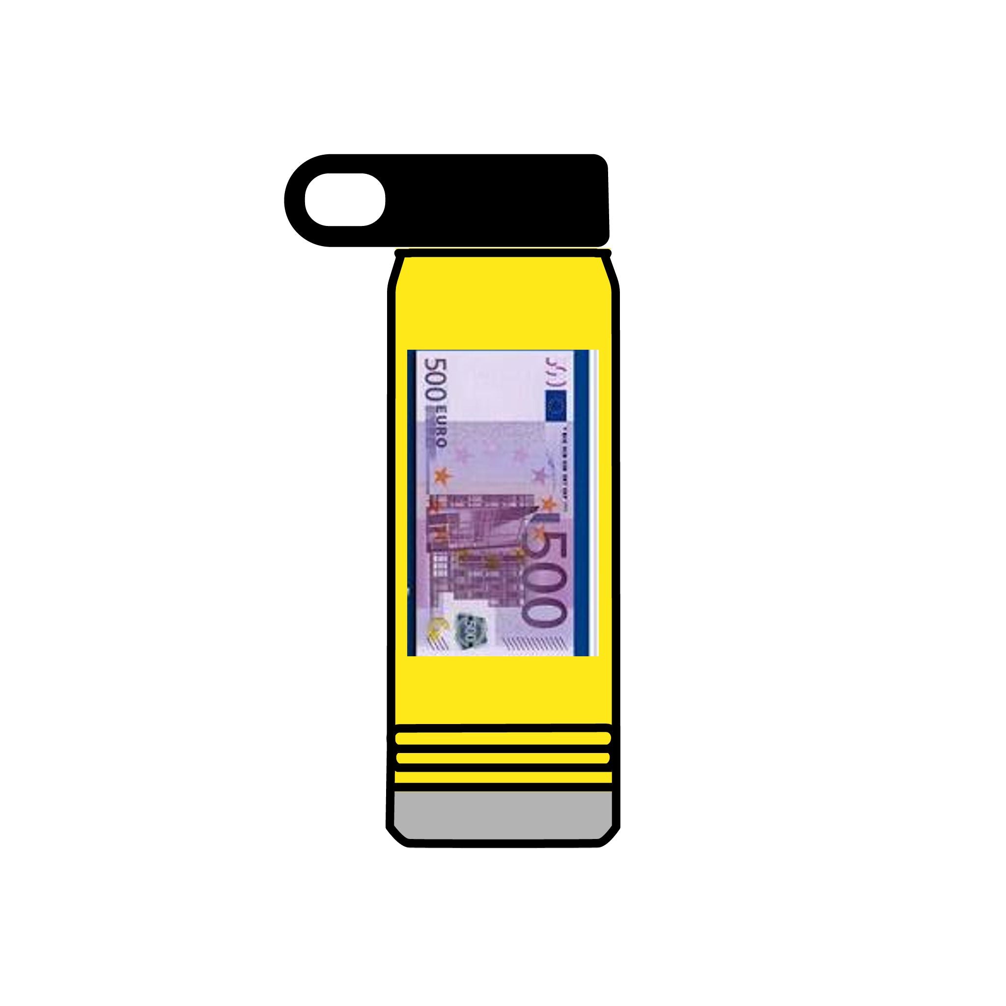Bouteille d'eau Billet de 500 euros | Thermos fantaisie Billets, 590 ml