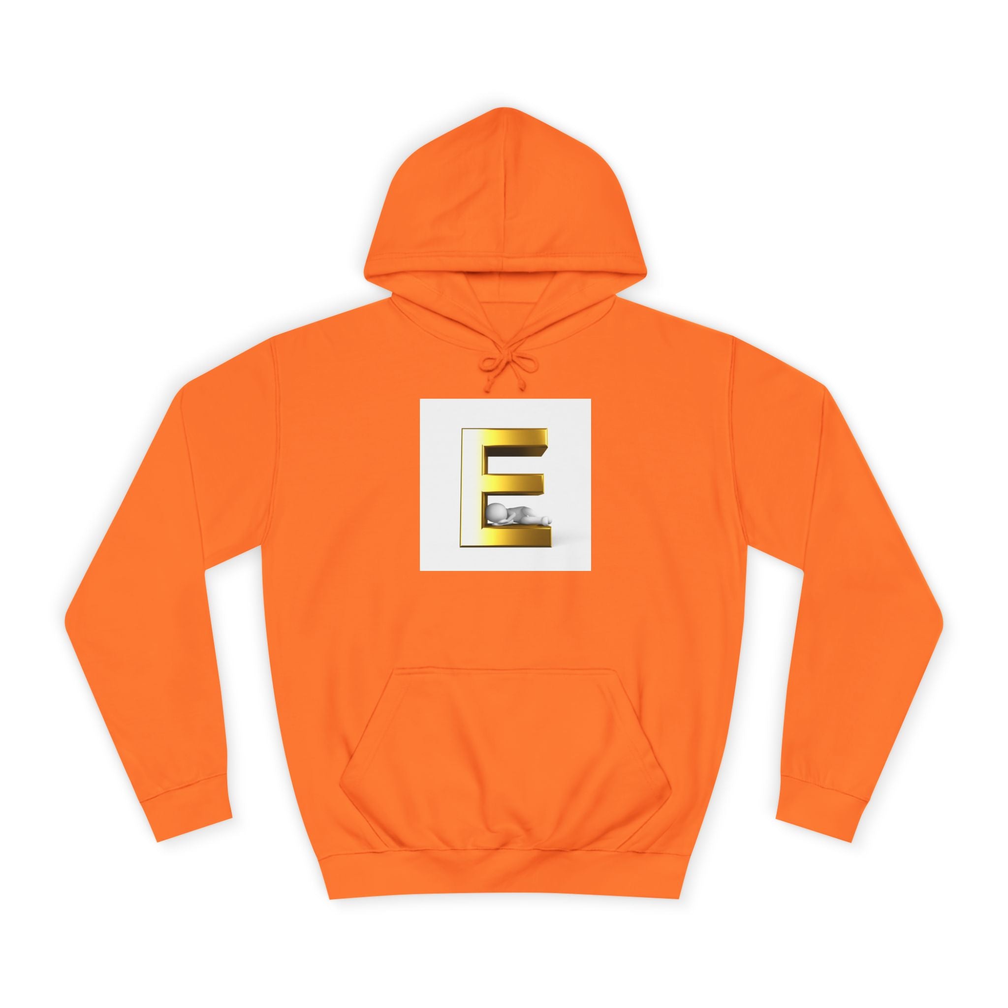 Sweat à capuche lettre E 3D dorée | Sweat-shirt initial monogramme
