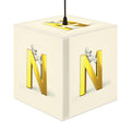 Gold Letter N Cube Lamp | Initial Monogram Light Cube