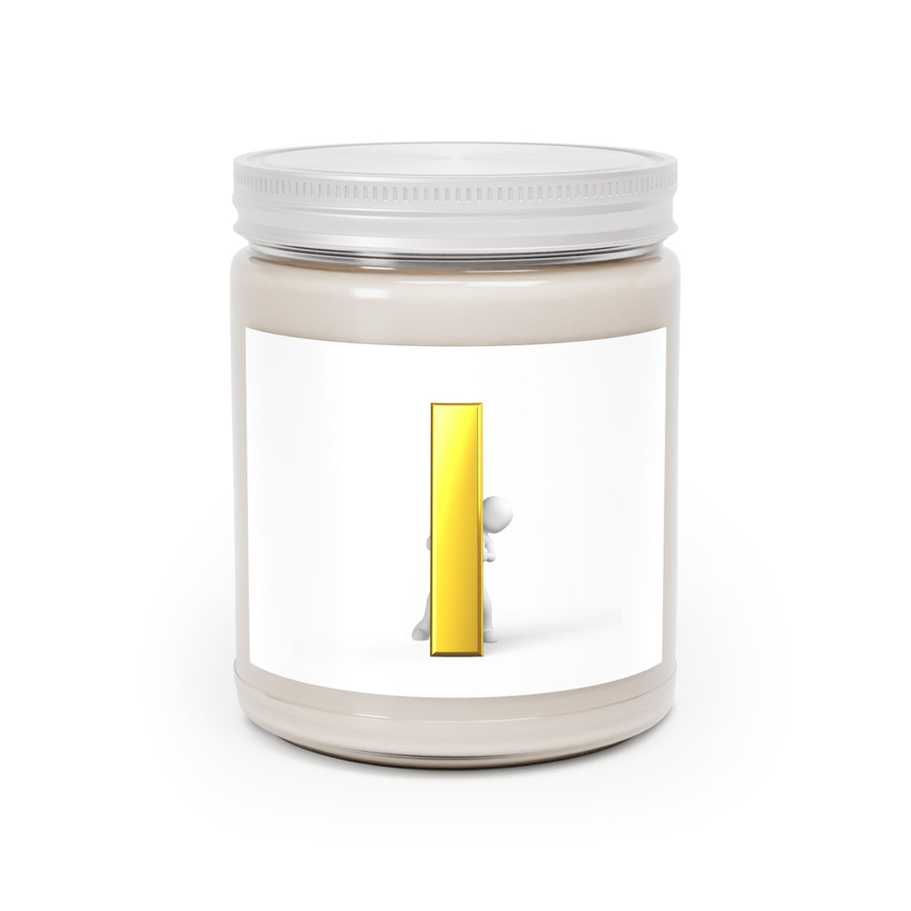 Minimalist 3D Letter i Candle, Soy Candle Jar 9oz