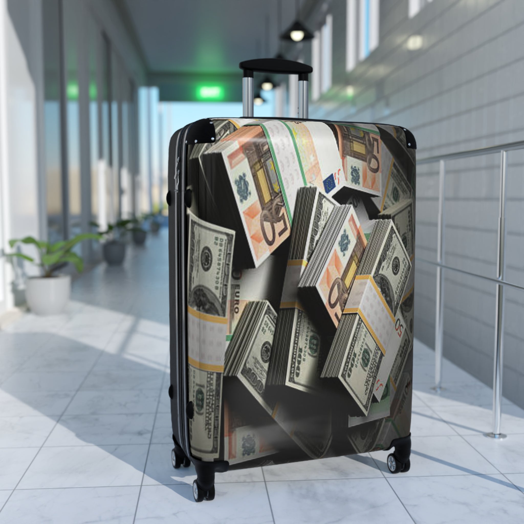 Stacks of Cash Suitcase | Money Print Luggage