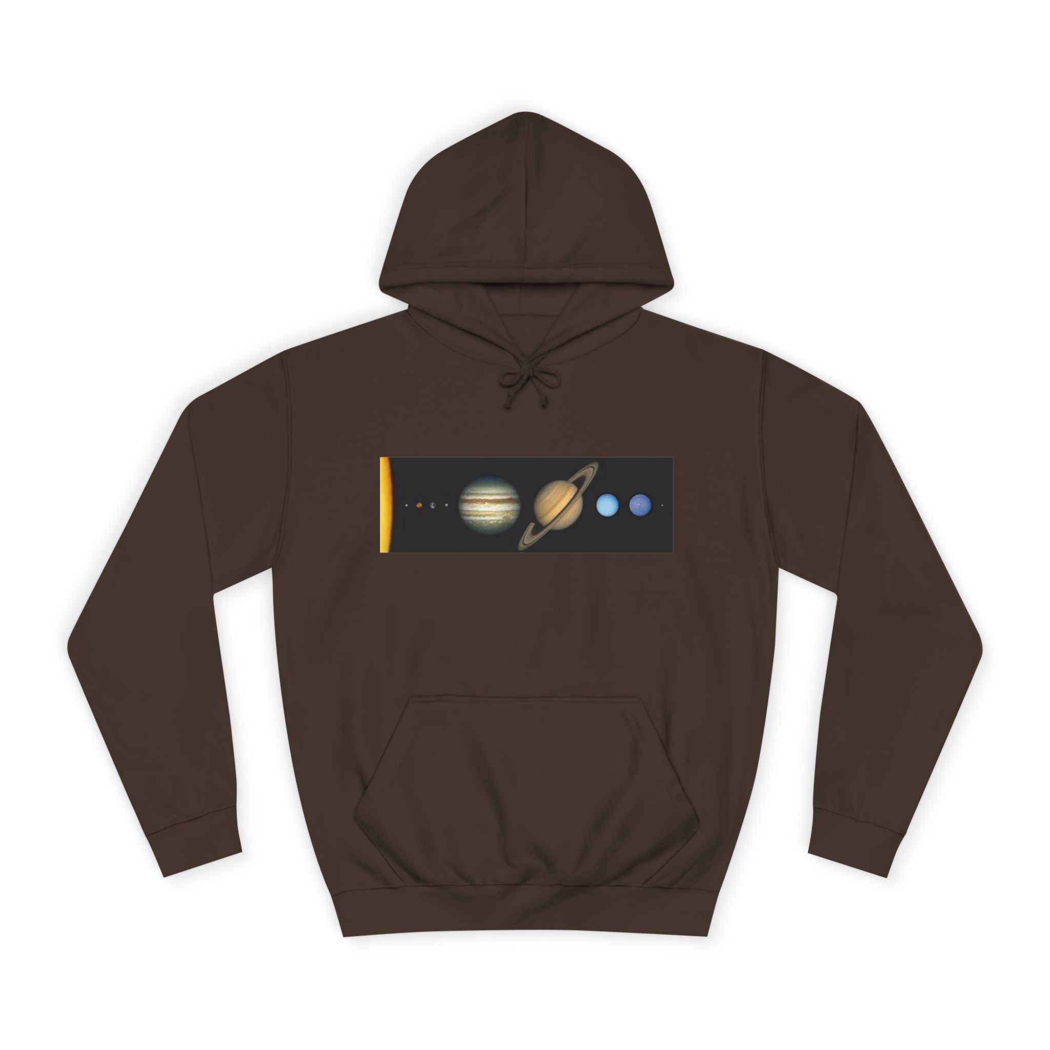 Solar System Planets Hoodie | Saturn Jupiter Earth Mars Nebula Design