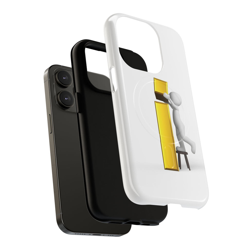 3D Character Gold Letter i phone case | Tough Magnetic Case
