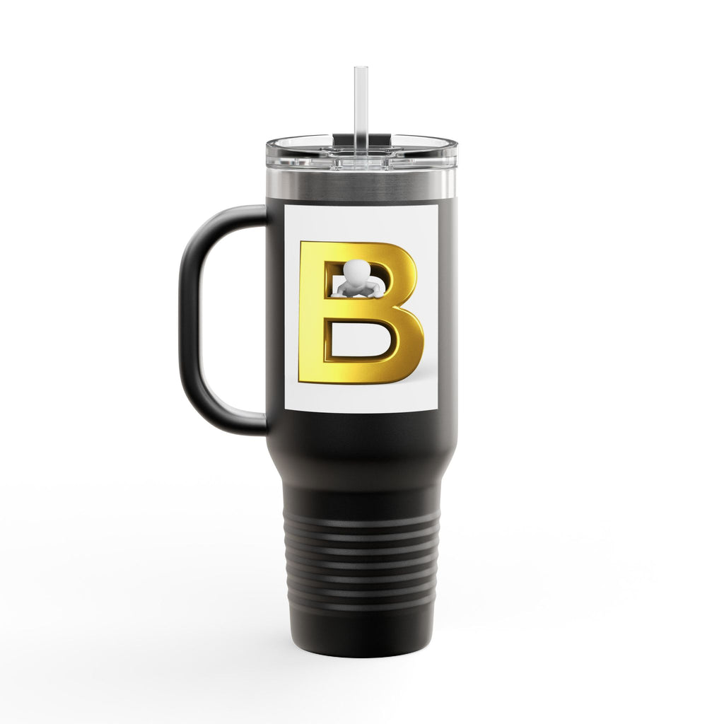 Gold 3D Letter B Insulated Travel Mug | 40oz