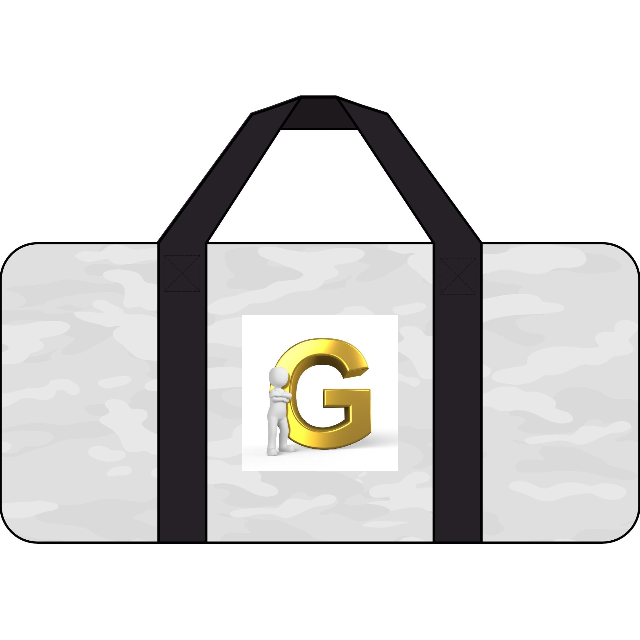 Gold Letter G Monogram Tripper Duffel Bag | Custom Initial Travel Bag