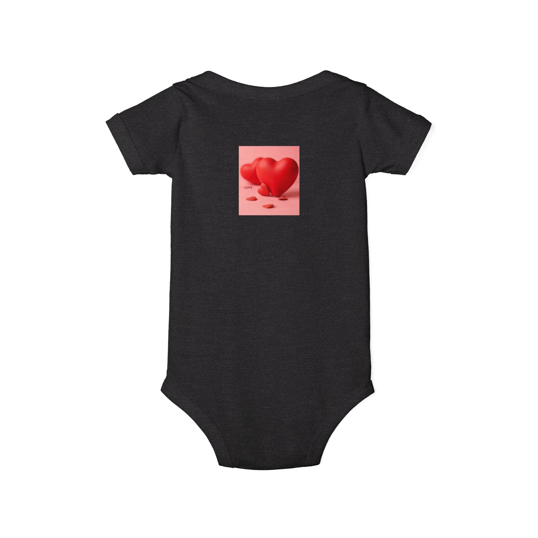 Red Heart Illustration Infant Bodysuit | Cute Valentine Baby Onesie