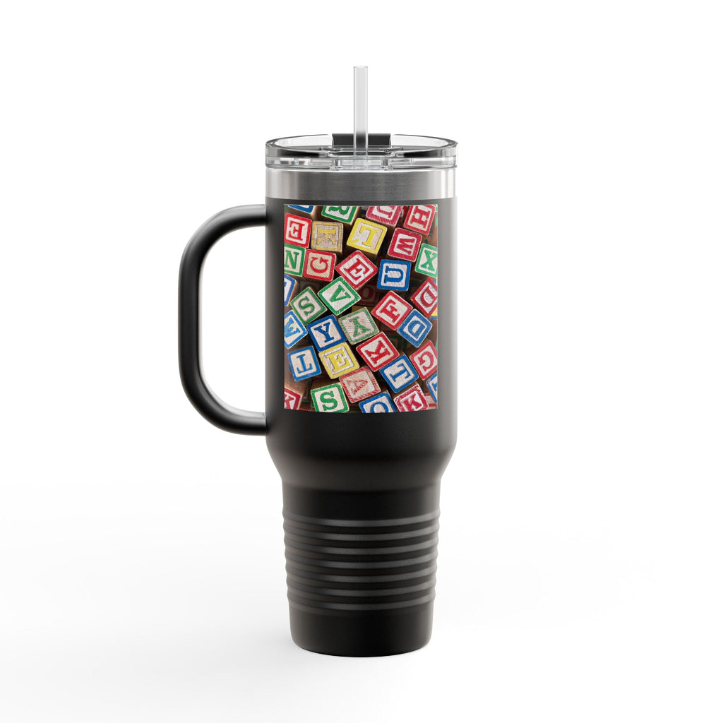 Colorful Alphabet Blocks Insulated Travel Mug | 40oz