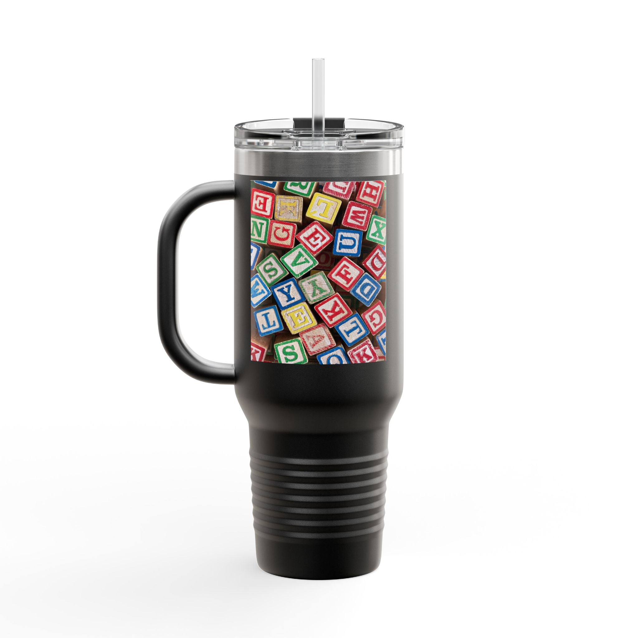 Colorful Alphabet Blocks Insulated Travel Mug | 40oz