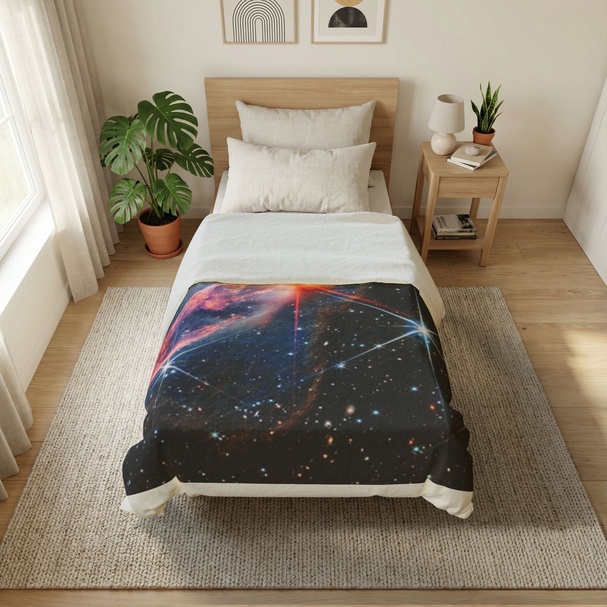 Galaxy Nebula Space Print Duvet Cover | Cosmic Stars Bedding