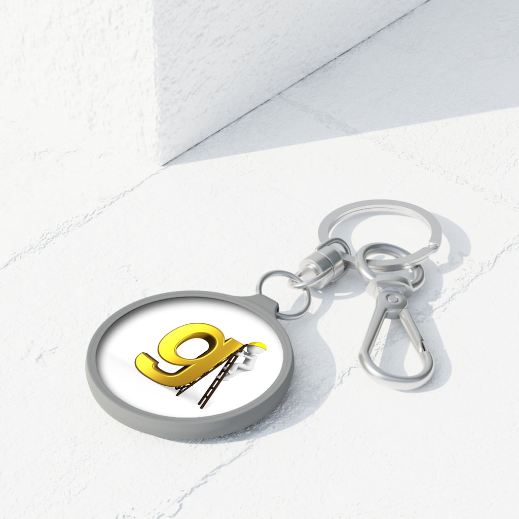 Letter G Builder Keyring Tag | Construction Worker Graphic Keychain