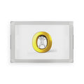 Gold Letter O Illustration Acrylic Serving Tray | Minimal Jewelry Motif