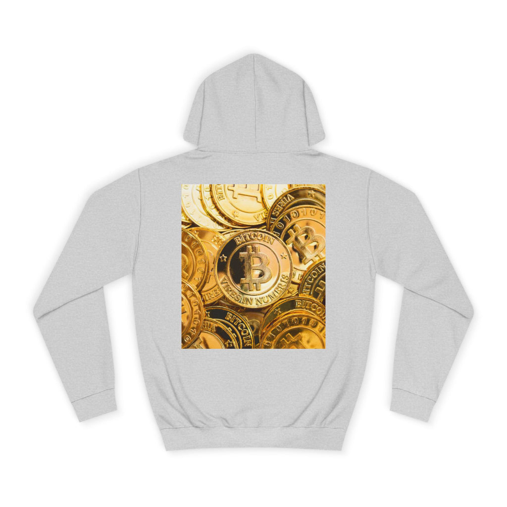 Golden Bitcoin Coins Hoodie | Crypto Cryptocurrency Crypto Art, Digital Currency Apparel