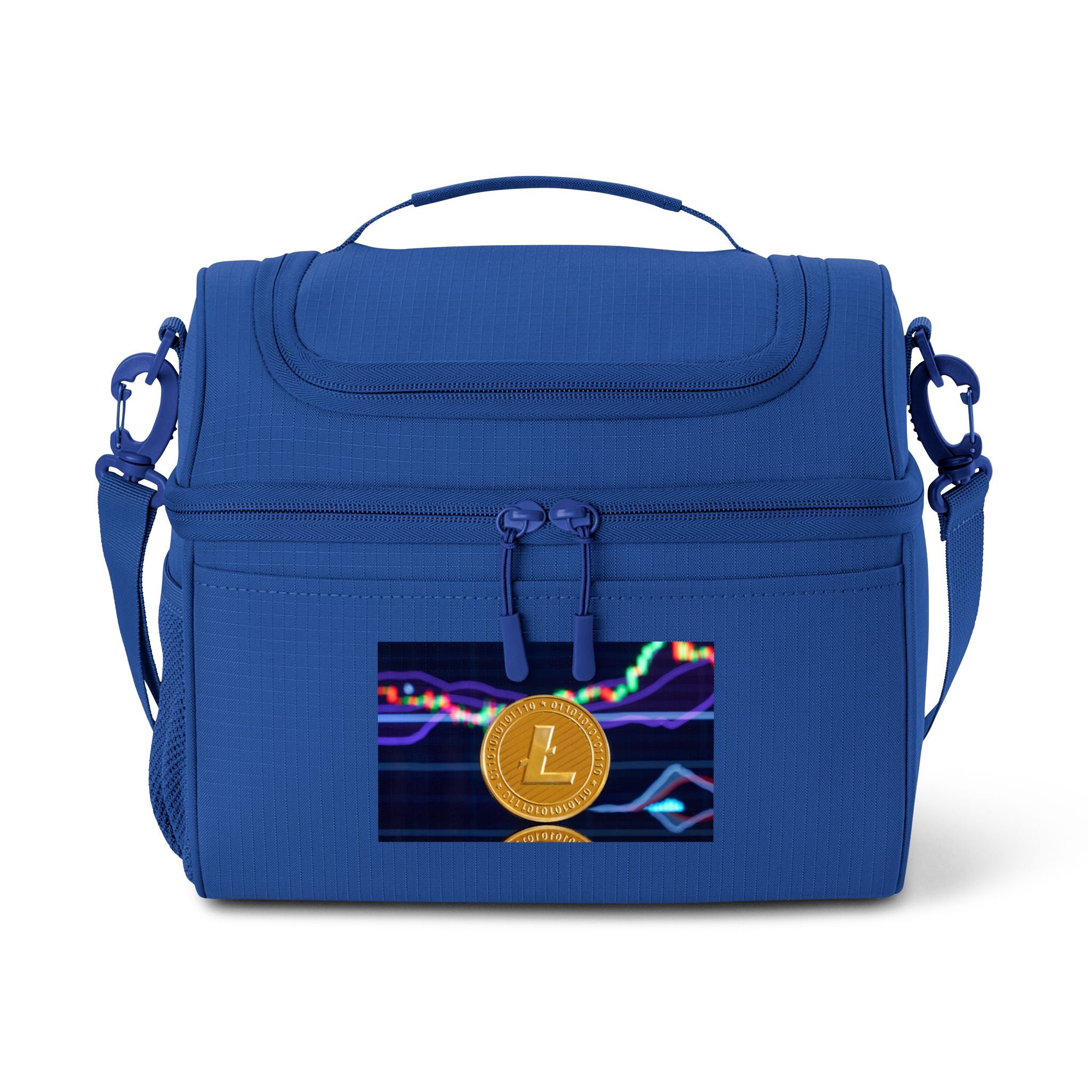 Litecoin Crypto Coin Cooler Bag | Insulated Lunch Cooler, Blockchain Design