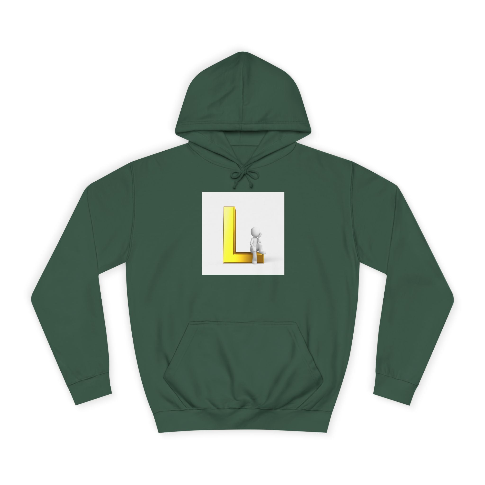 Sweat à capuche lettre L en 3D avec figurine | Sweat initial L