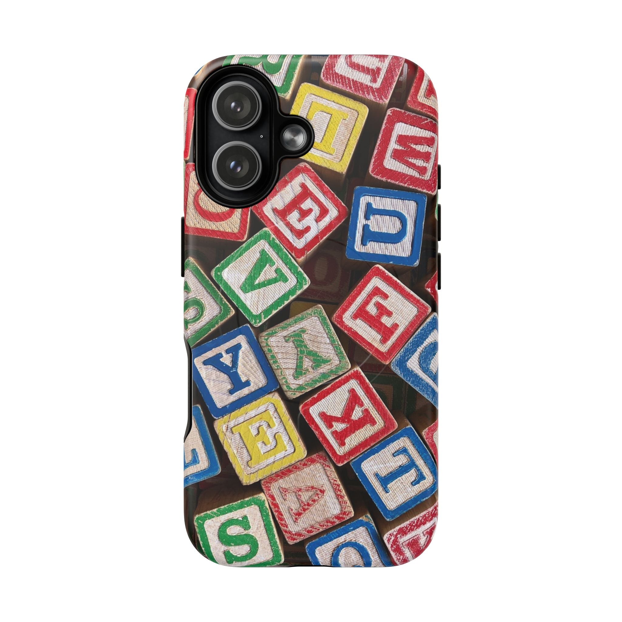 Vintage Alphabet Blocks Phone Case | Tough Magnetic Case