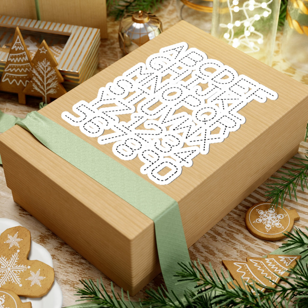 Dotted Outline Alphabet & Numbers Kiss-Cut Stickers | Alphabet Sticker Sheet