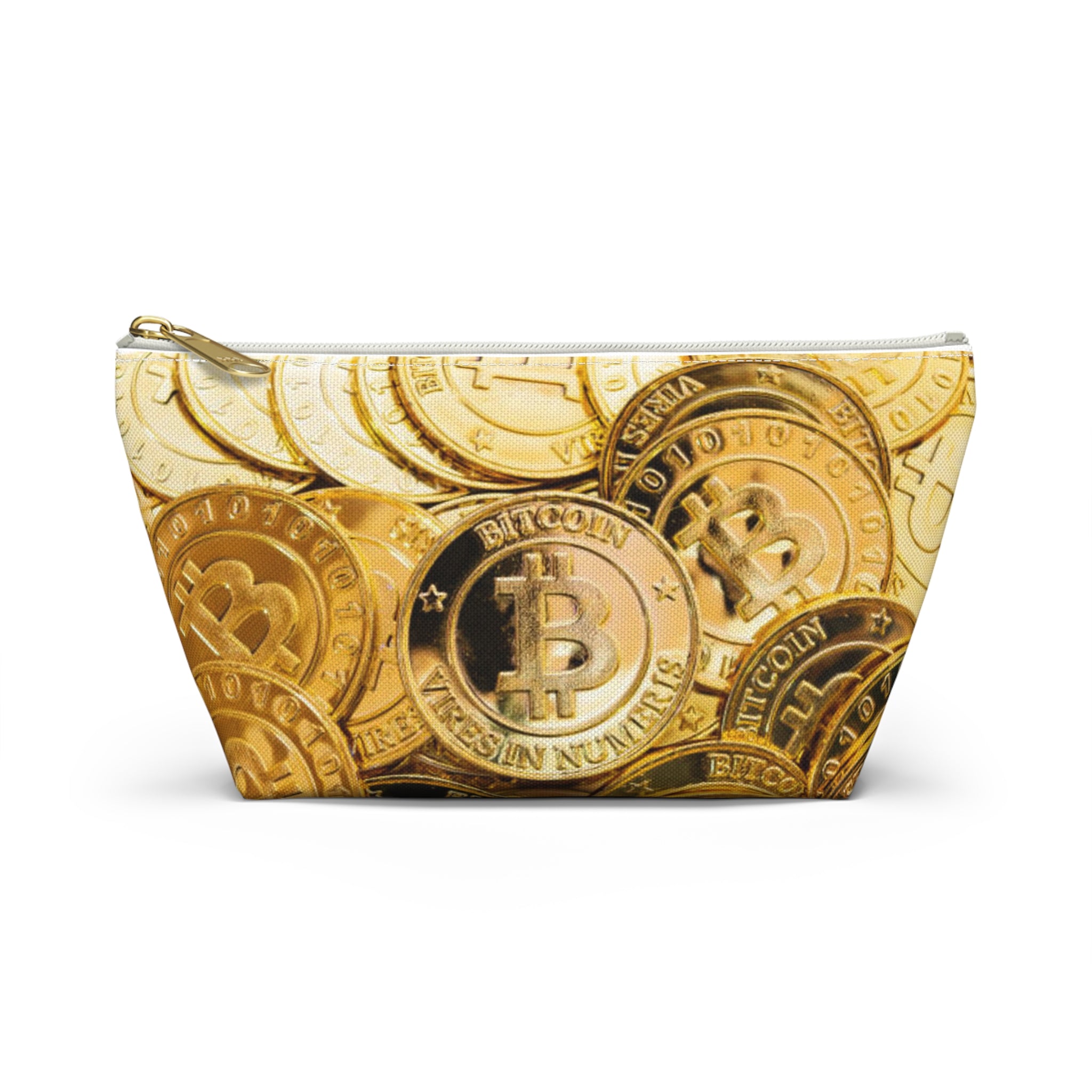 Trousse de Toilette à Fond Plat avec Impression de Pièce Bitcoin