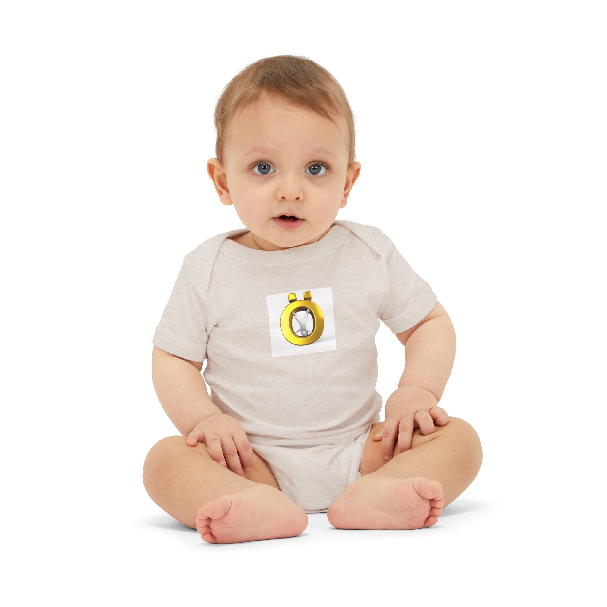 Yellow Letter Ö with Diamond Infant One-Piece | Baby Bodysuit