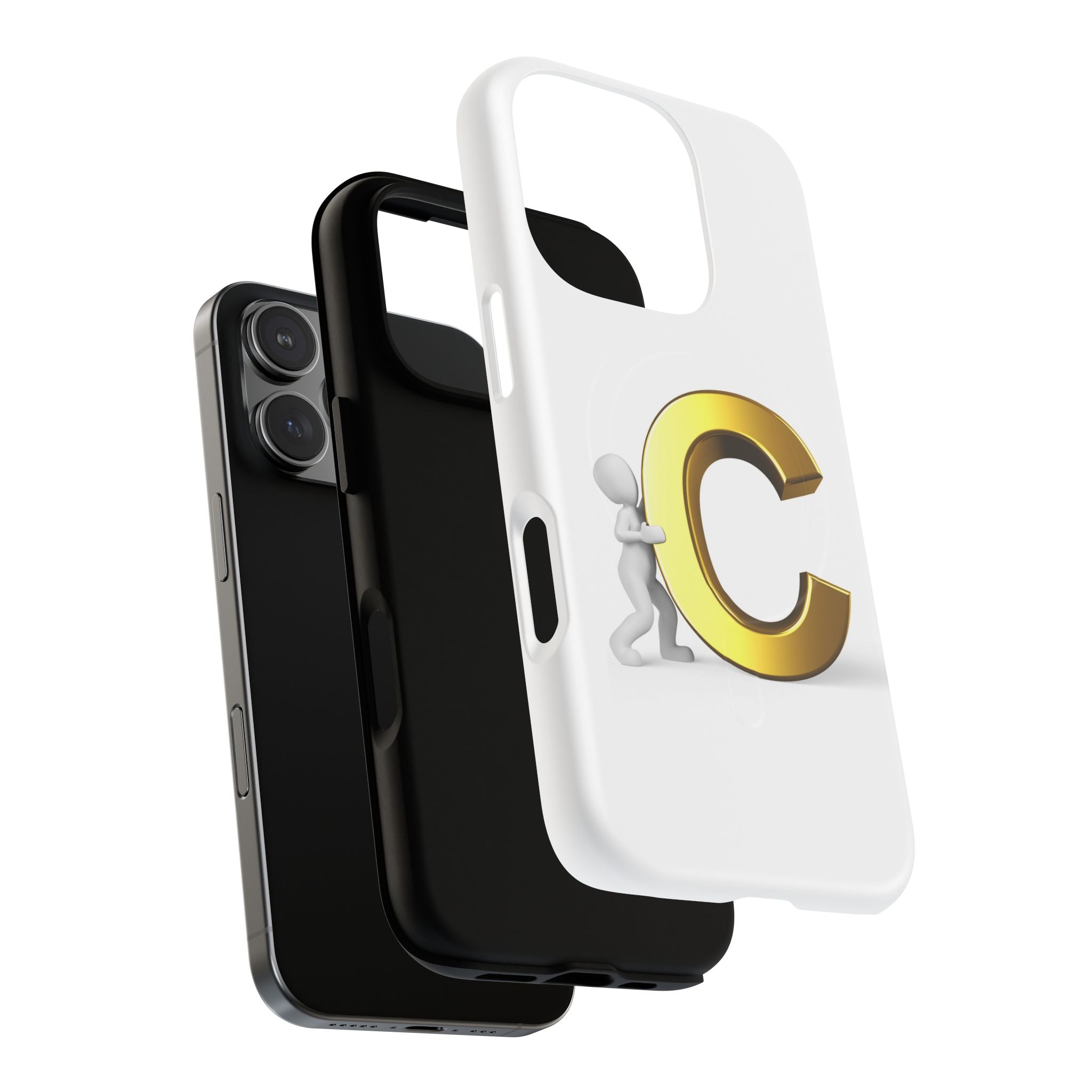 Gold Letter C Monogram Phone Case | Tough Magnetic Case