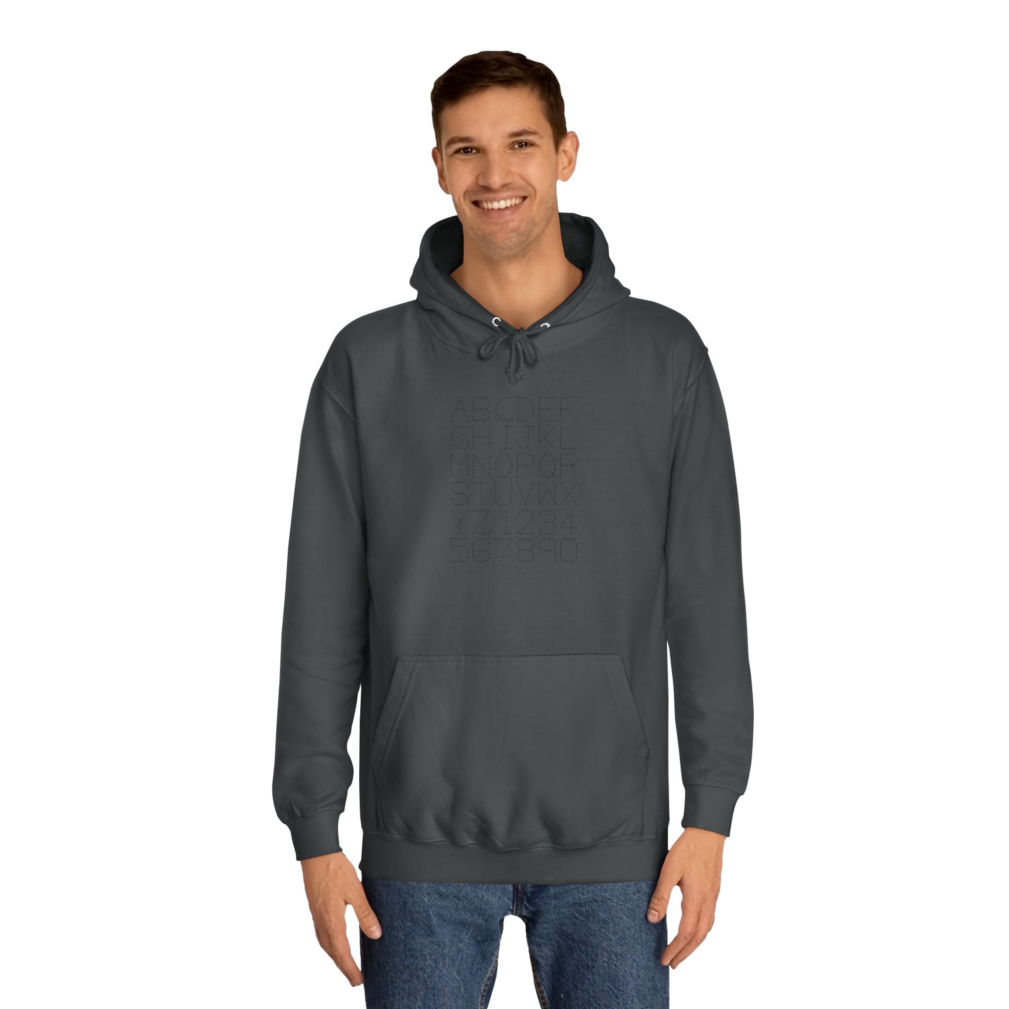 College Dotted Alphabet Hoodie | Campus Sweatshirt, Collegiate Style