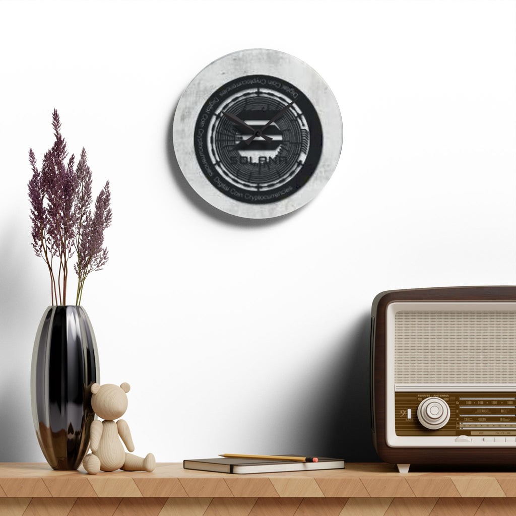 Solana Crypto Coin design Acrylic Wall Clock | Blockchain, Cryptocurrency Decor