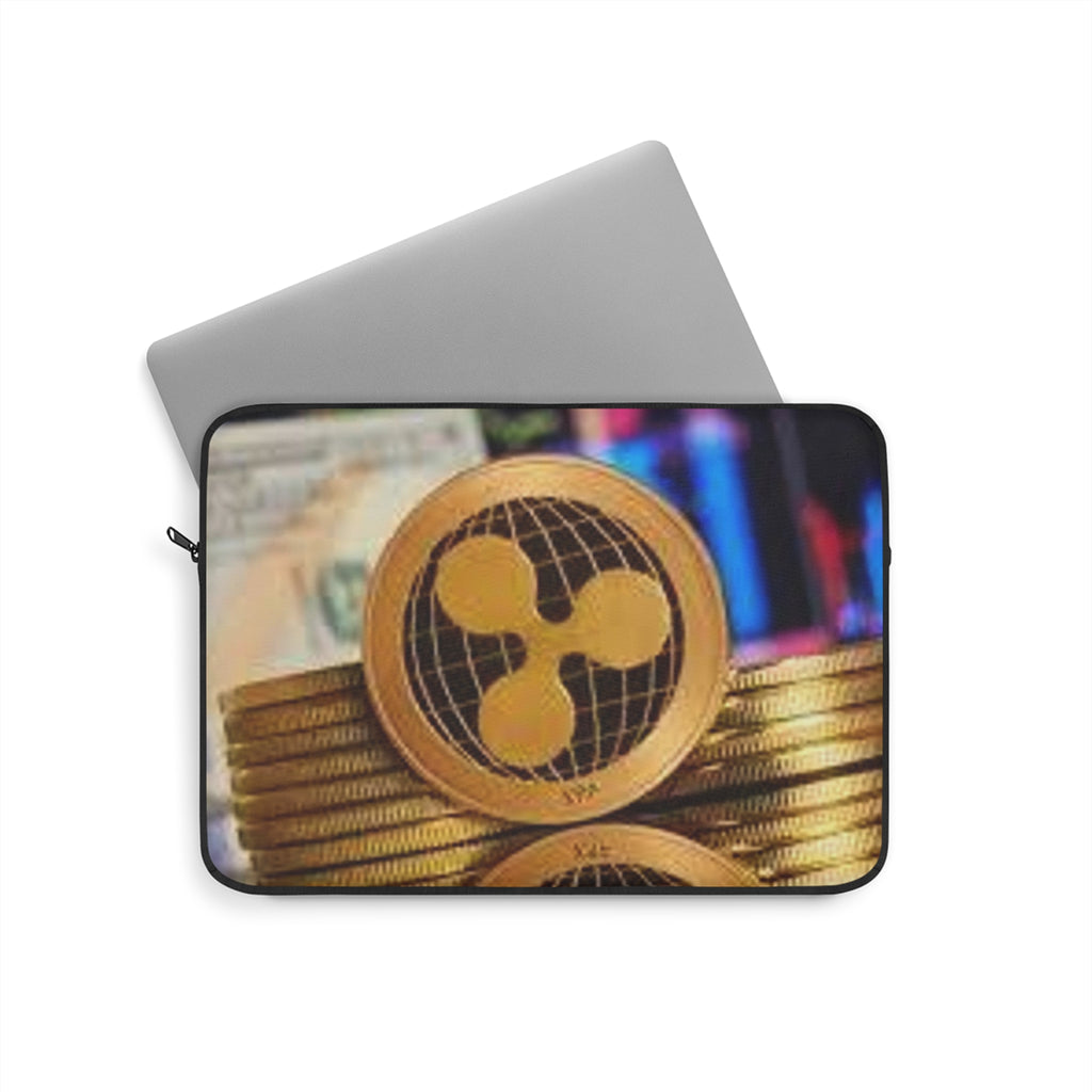 Ripple Coin Crypto Stack Laptop Sleeve | Cryptocurrency Ripple XRP Design