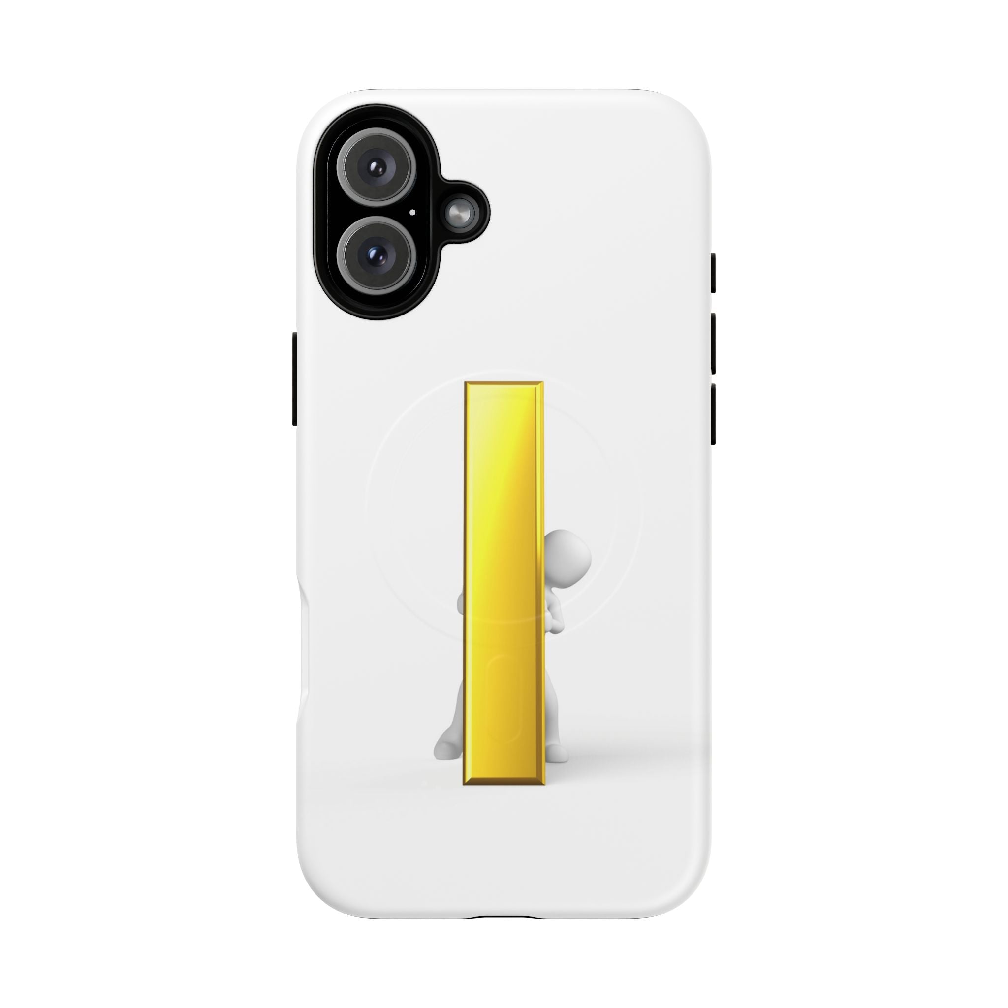 Yellow Gold Letter i 3D Figure phone case | Tough Magnetic Case