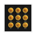 Cryptocurrency Coin Icons Kiss-Cut Stickers