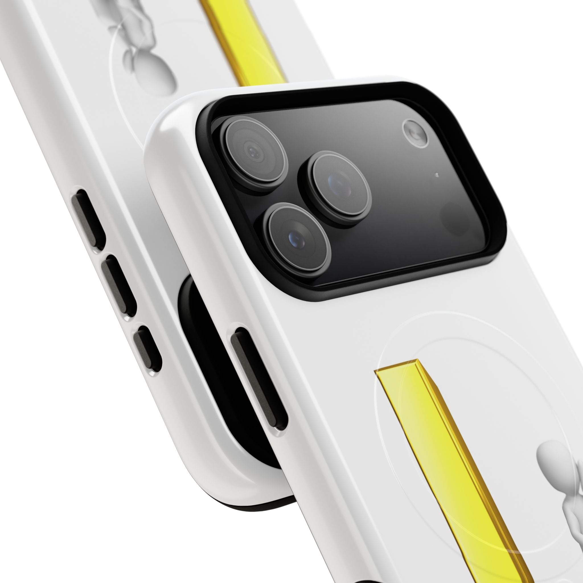 Yellow 3D Letter L with Sitting Figure phone case | Tough Magnetic Case