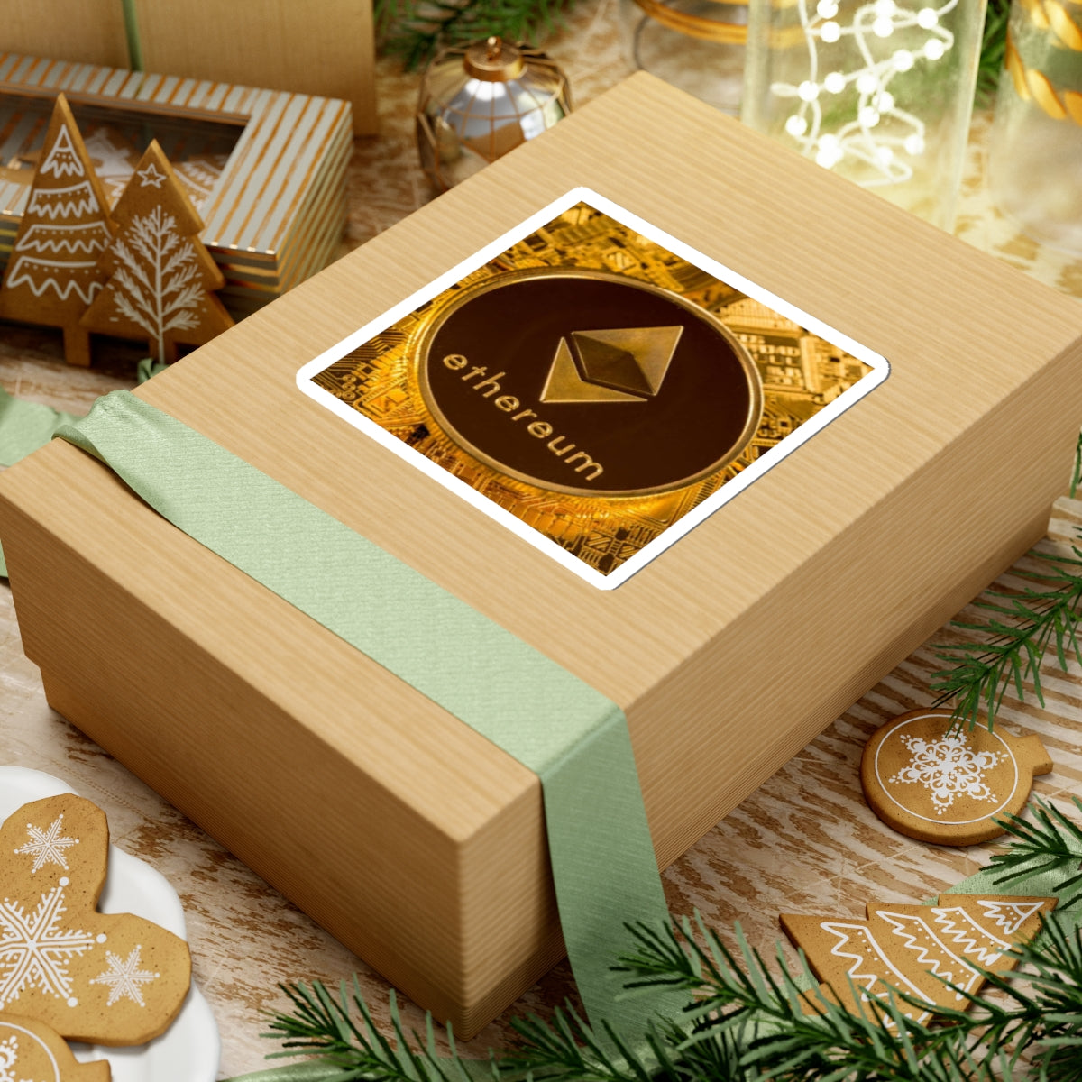 Ethereum Coin Sticker | Crypto Logo Kiss-Cut Vinyl Sticker