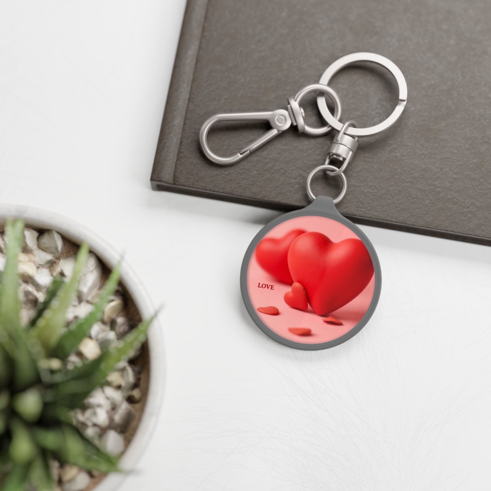 Red Heart Love Keyring Tag | Valentine Keychain, Romantic Accessory