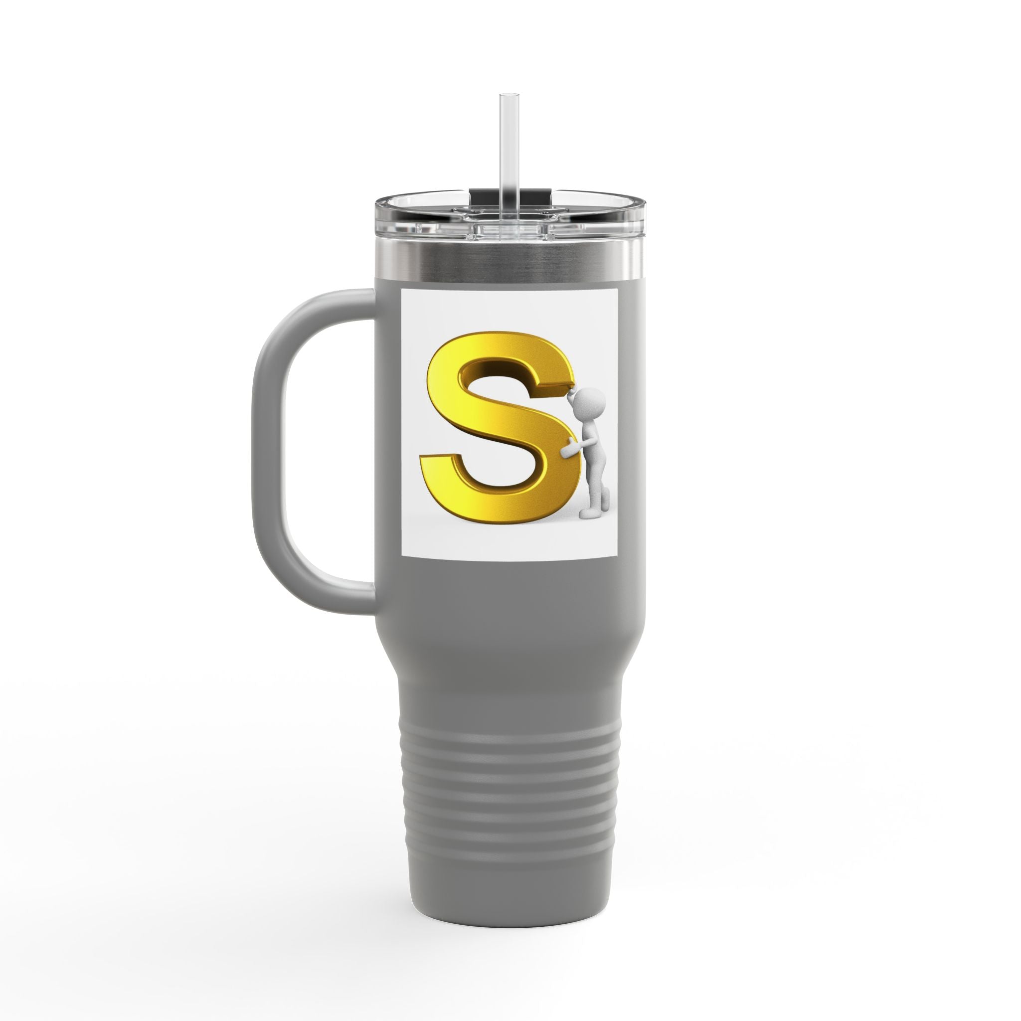 Large Gold Letter S monogram | Travel Mug