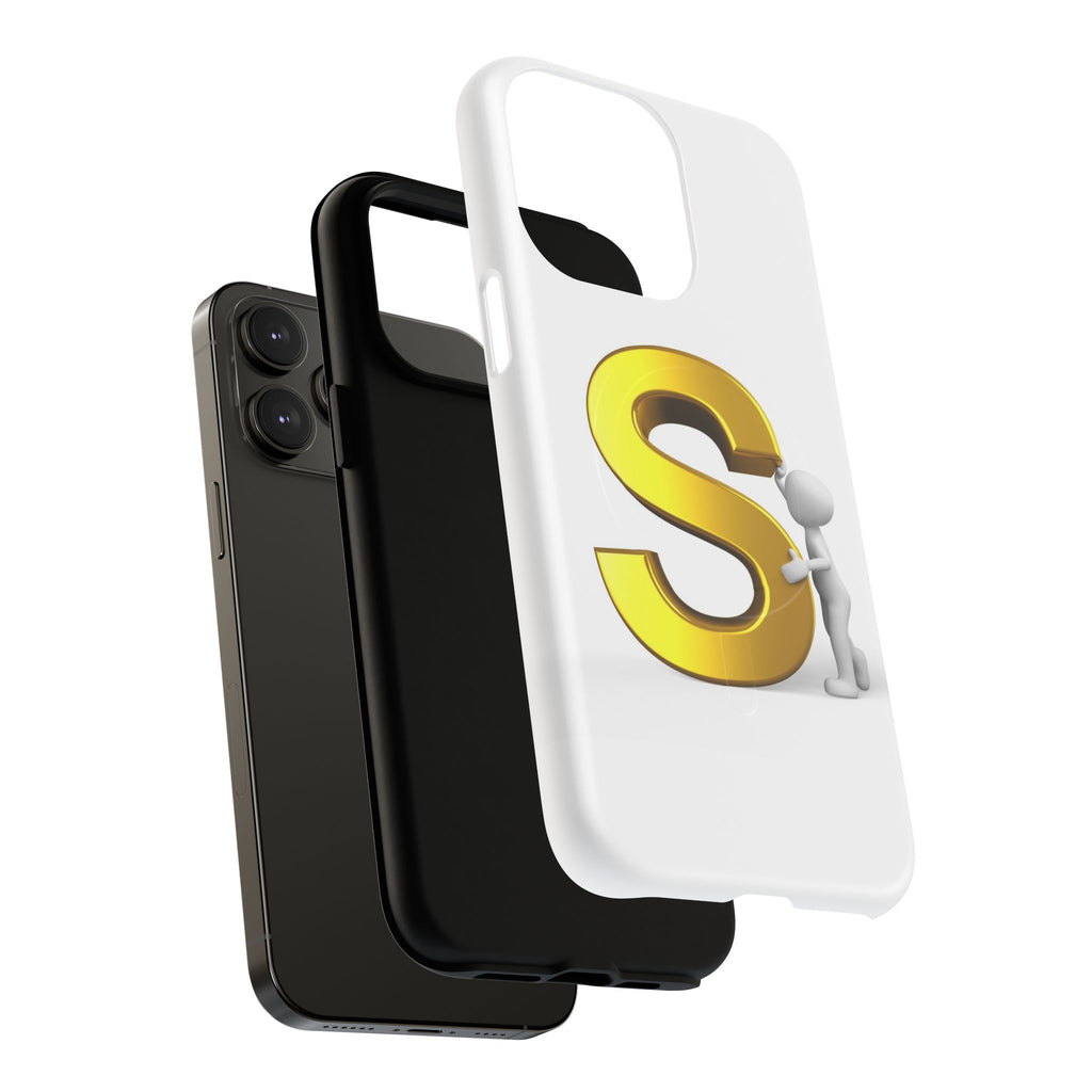 Gold Letter S Monogram Phone Case | Tough Magnetic Case