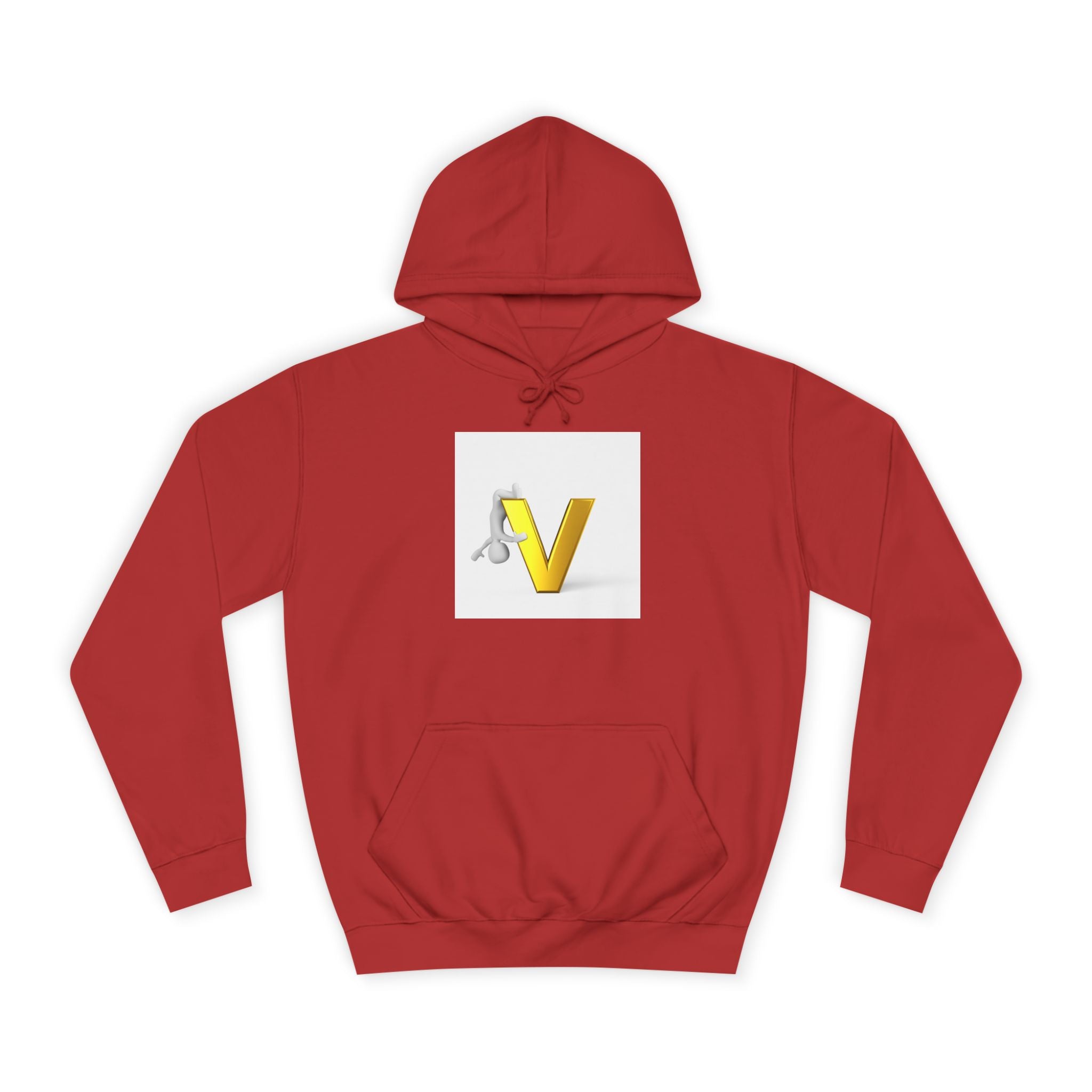 Sweat à capuche 3D lettre V dorée | Sweat initial lettre V