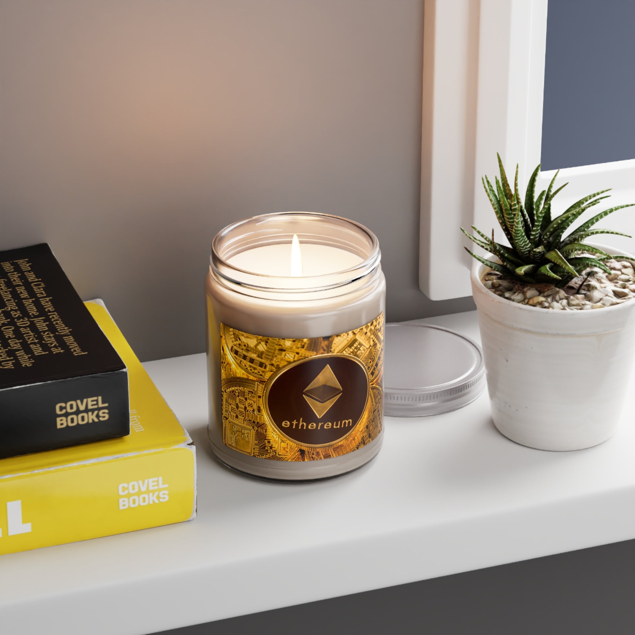 Ethereum Coin Graphic Candle | Soy Candle Jar, 9oz