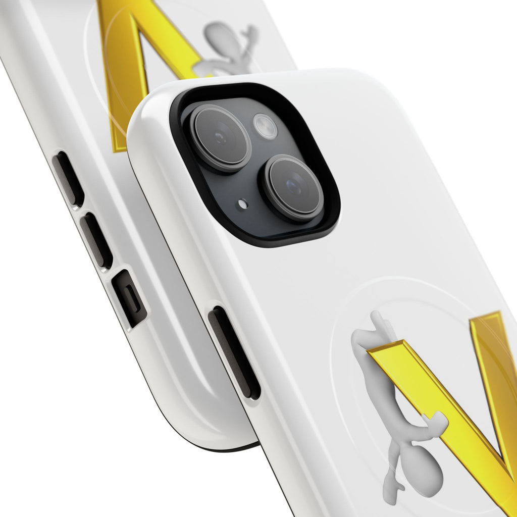 3D Yellow V Letter Phone Case Tough Magnetic Case | Monogram V iPhone Cover
