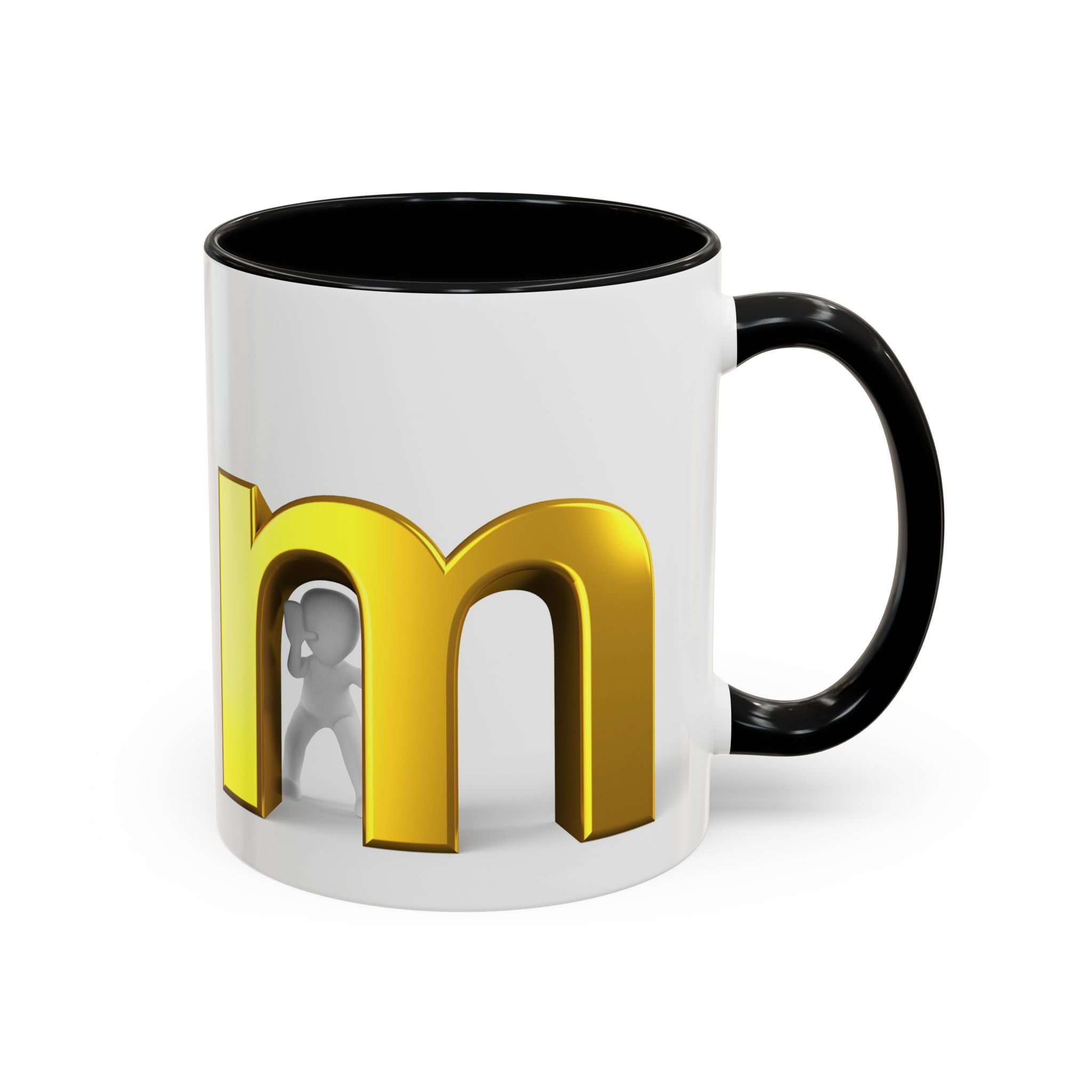 Gold Letter M Monogram Mug | Accent Coffee Mug