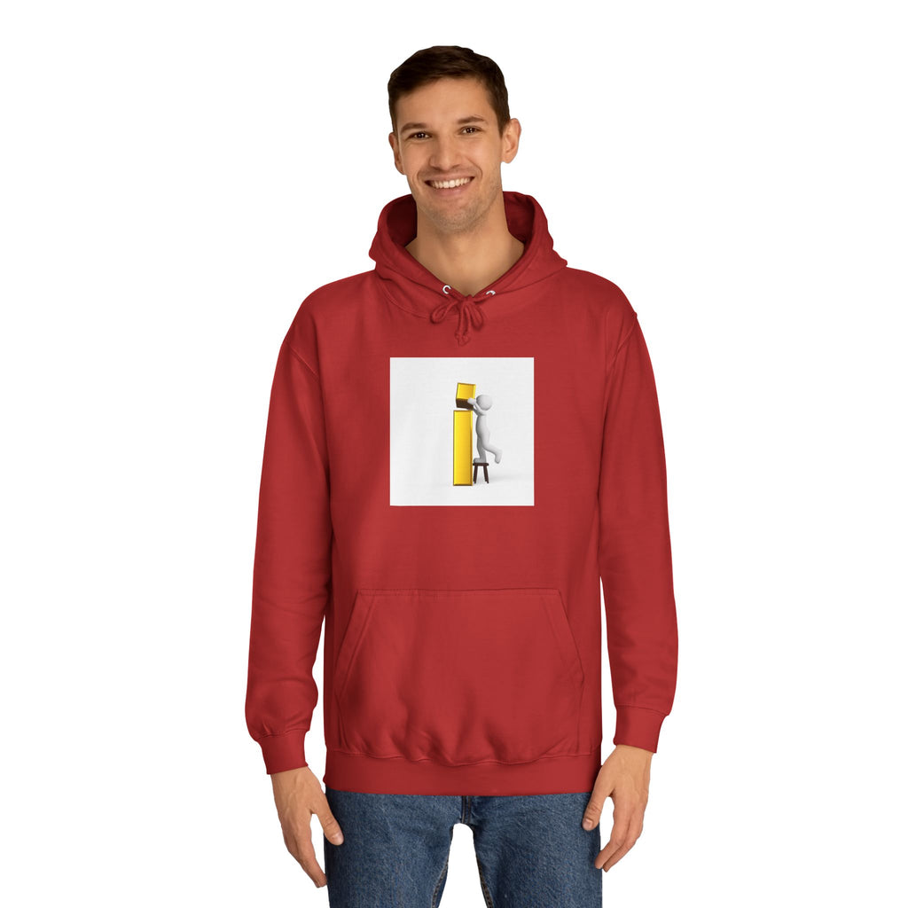 Stick Figure Building Letter i Hoodie | Minimal Illustration