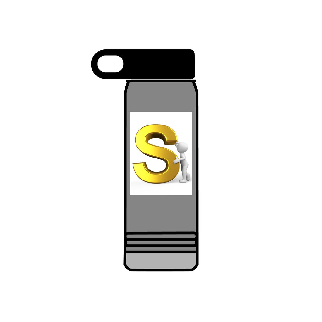 Gold Letter S Monogram Water Bottle | 20oz