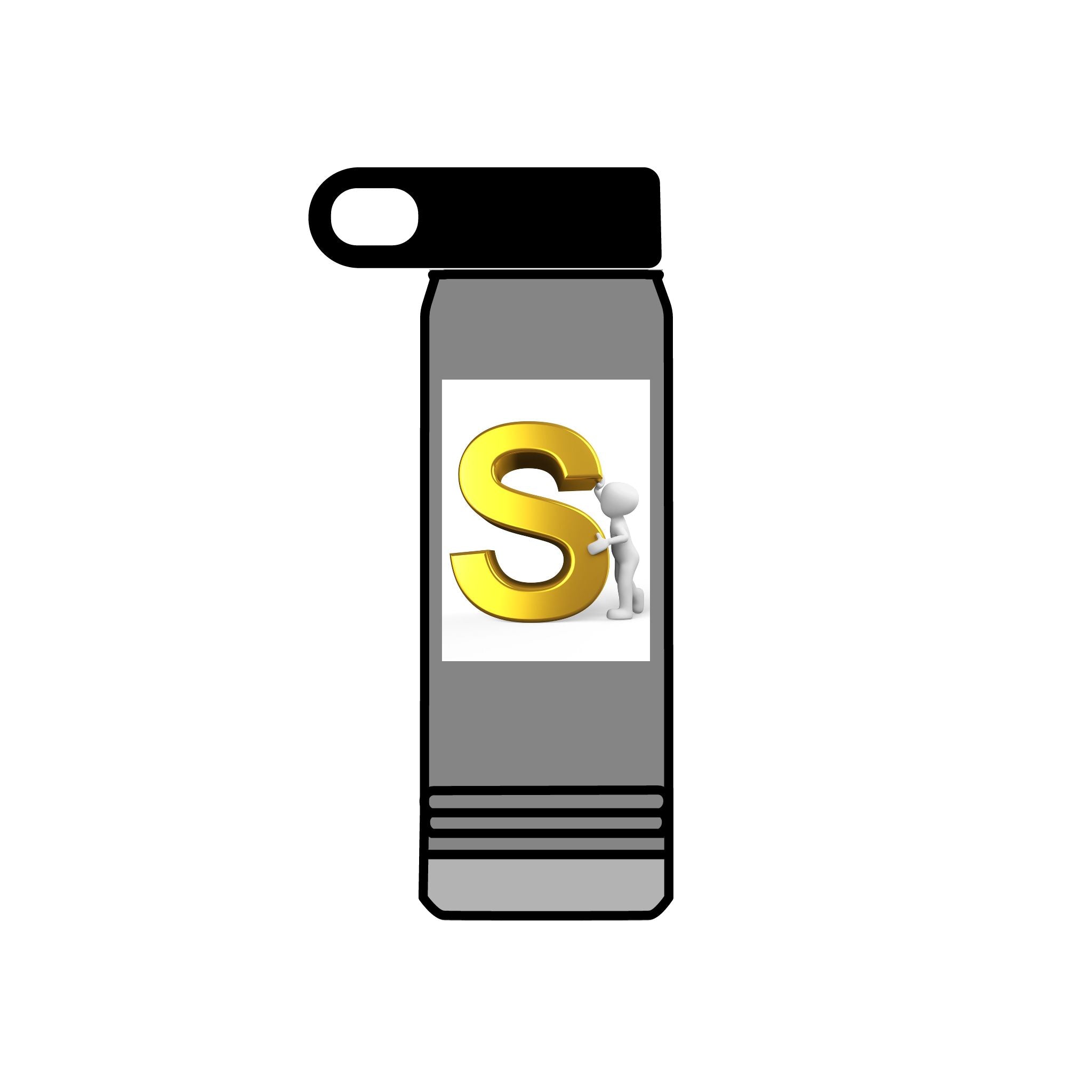 Gold Letter S Monogram Water Bottle | 20oz