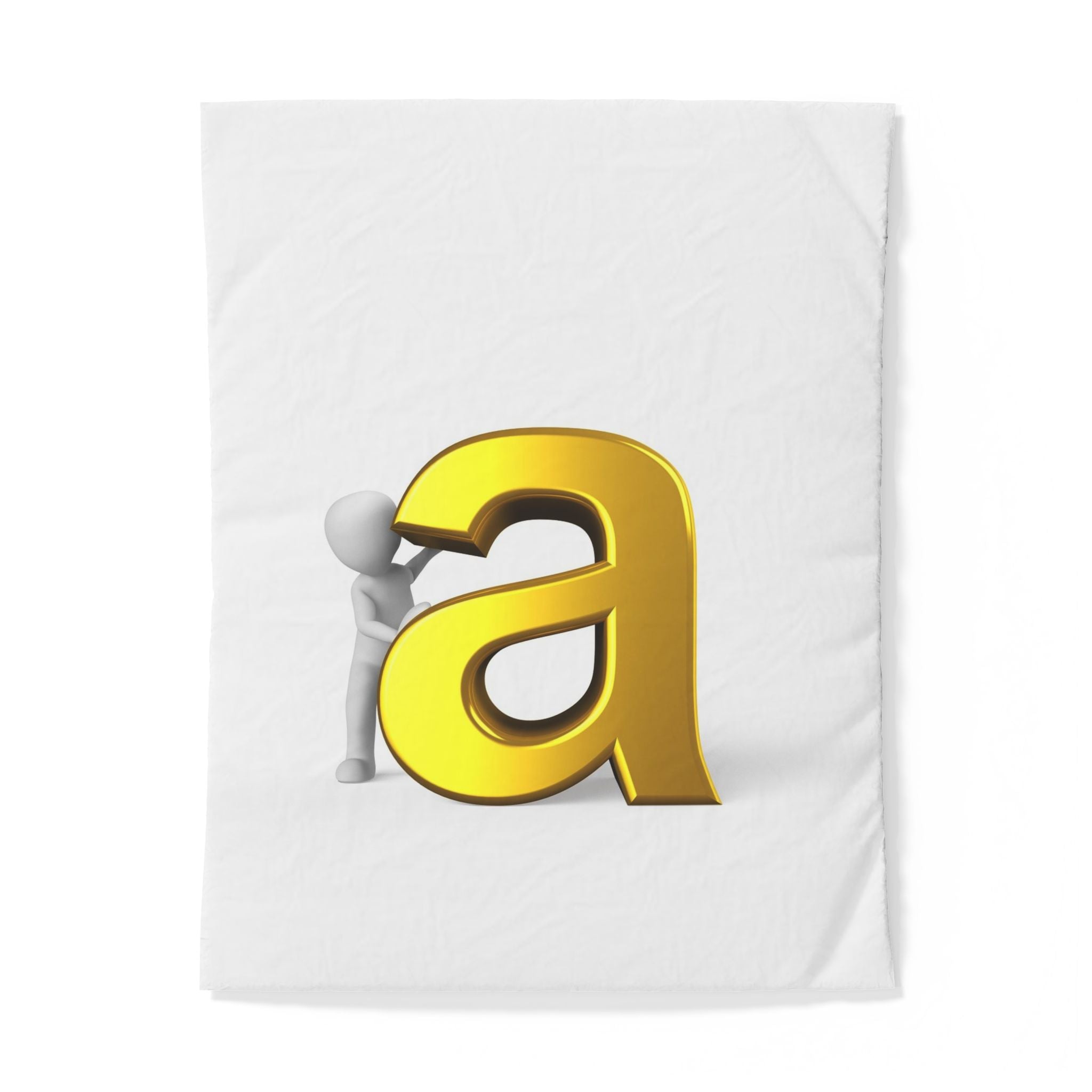 Golden Letter A duvet cover | Alphabet initial bedding