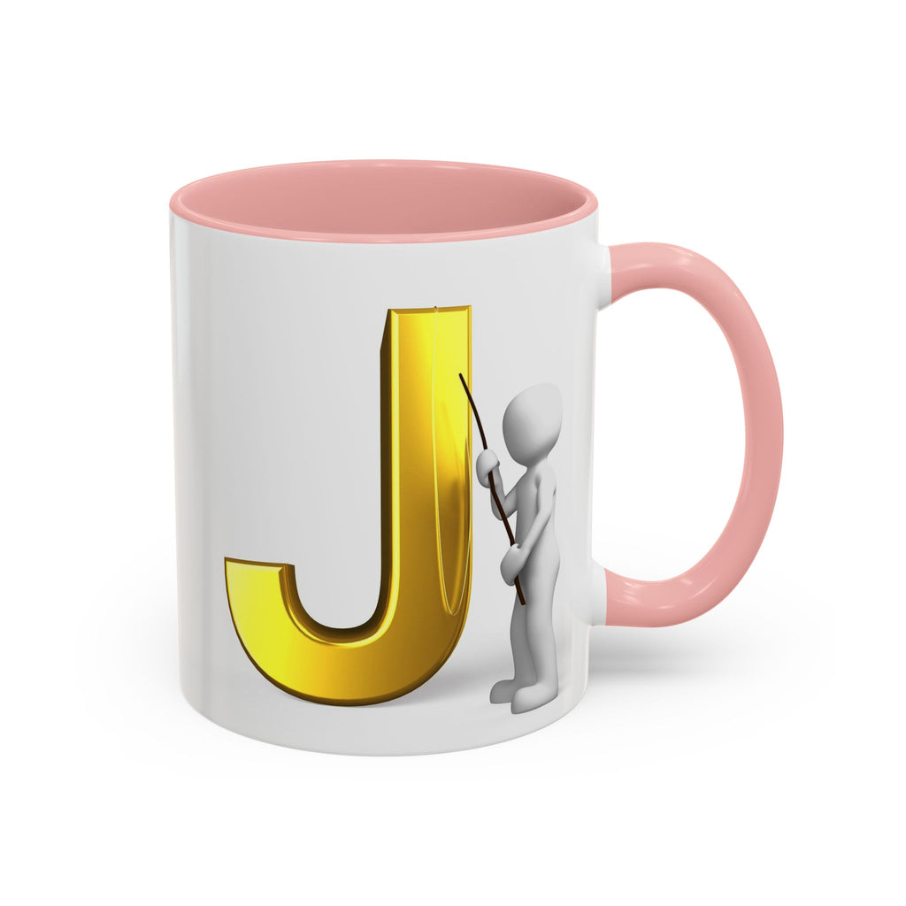 Gold Buchstabe J Monogramm Tasse Akzent Kaffeetasse | Initial J Tasse