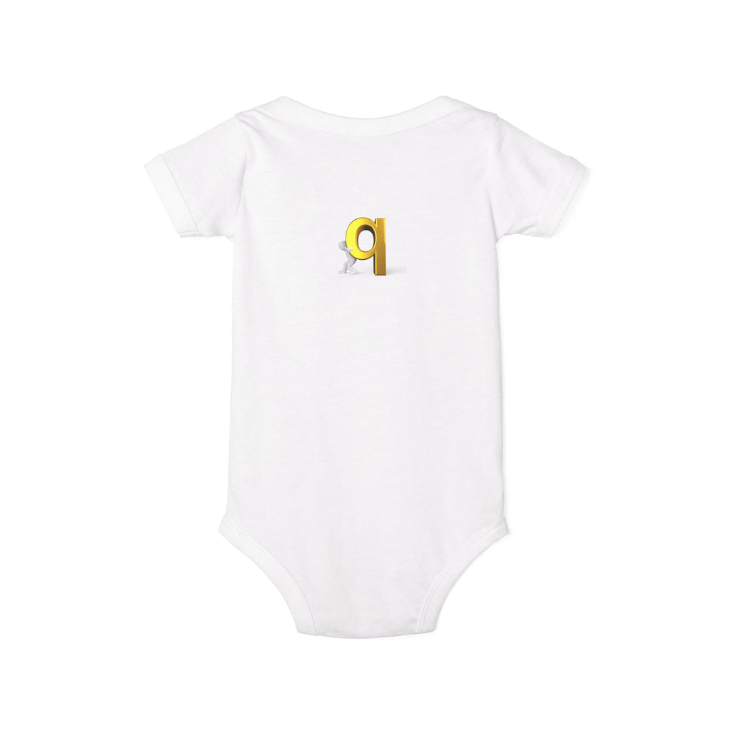 Letter q Illustration Onesie | Minimal Baby Bodysuit